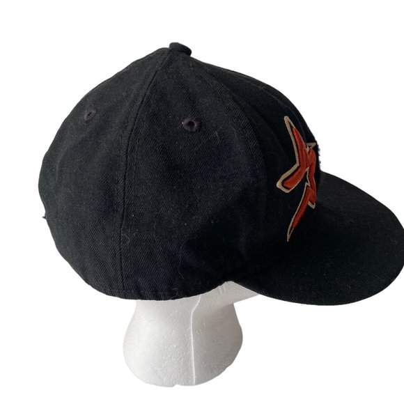 Houston Astros double logo hat black 3D Texas wool cap New Era 59fifty RARE 71/2 - Picture 4 of 8